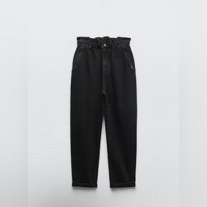 Zara paperbag black jeans